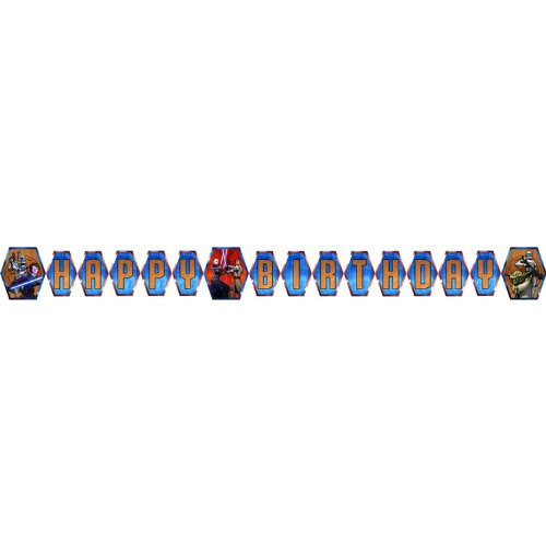 Star Wars The Clone Wars Happy Birthday Banner 1ct