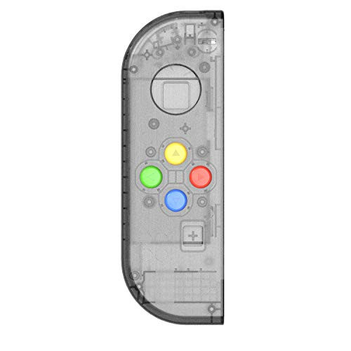 Yawenner NS Joycon Handheld Controller Housing DIY Replacement Shell Case for Nintendo Switch Joy-Con Left Only Without Electronics Left Smoke Black