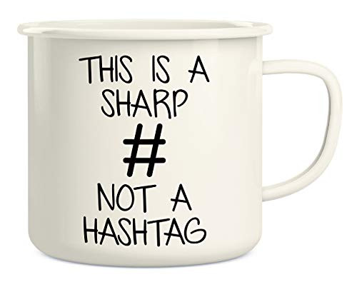 Retreez This is a Sharp Not a Hashtag 16 Oz Enamel Stainless Steel Metal Camping Campfire Coffee Mug Cup - Funny Sarcasm Sarcastic Motivational birthday gift for friend coworker sister brother dad mom Retreez This is a Sharp Not a Hashtag 16 Oz Enamel Stainless Steel Metal Camping Campfire Coffee Mug Cup - Funny Sarcasm Sarcastic Motivational birthday gift for friend coworker sister brother dad mom