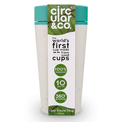 Circular and Co_ - Worlds First Reusable Travel Mug Made from Recycled Coffee Cups Marine Green 12oz