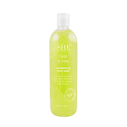 om SHE Aromatherapy Moisturizing Rosehip Oil Body Wash Pear and Lime