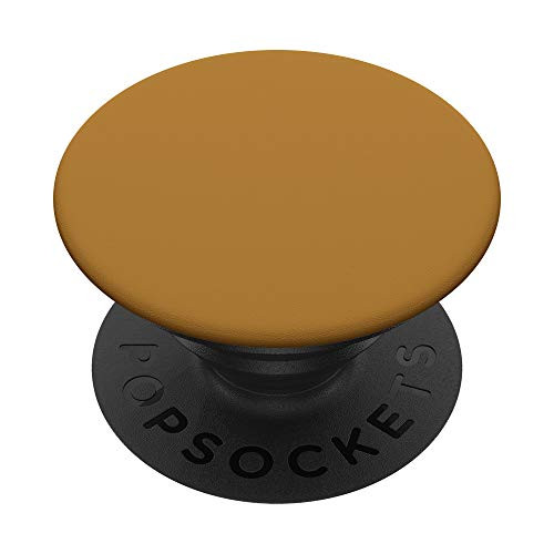 Moderate Orange Solid Simple Plain HEX  B78338 PopSockets Grip and Stand for Phones and Tablets