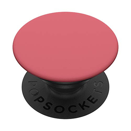Rose Salmon Solid Color Plain Simple Elegant PopSockets Grip and Stand for Phones and Tablets