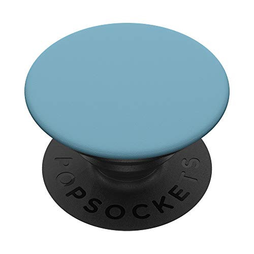 Light Blue Solid Simple Plain HEX  85B8CB PopSockets Grip and Stand for Phones and Tablets