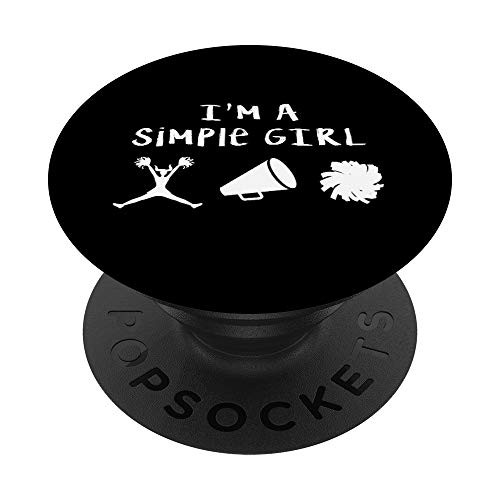 Im A Simple Girl Cheerleader Gift Ideas Cheer Gifts PopSockets PopGrip Swappable Grip for Phones  and  Tablets