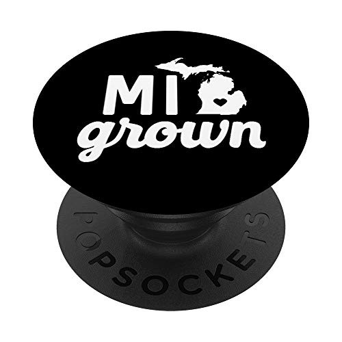 Michigan Cute MI State Grown Home Gift PopSockets Grip and Stand for Phones and Tablets