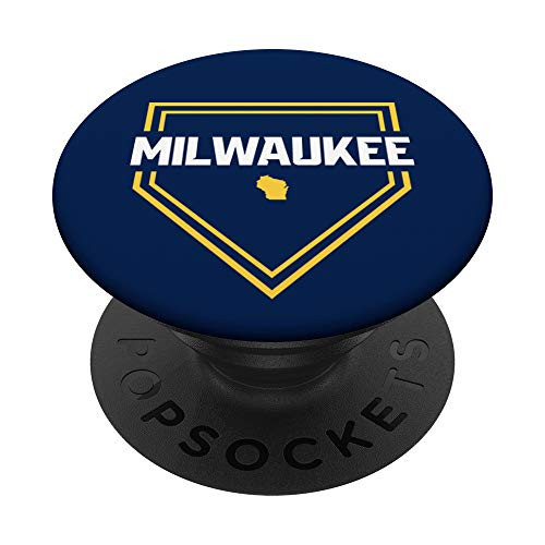 Vintage Milwaukee Baseball Wisconsin Home State PopSockets Grip and Stand for Phones and Tablets