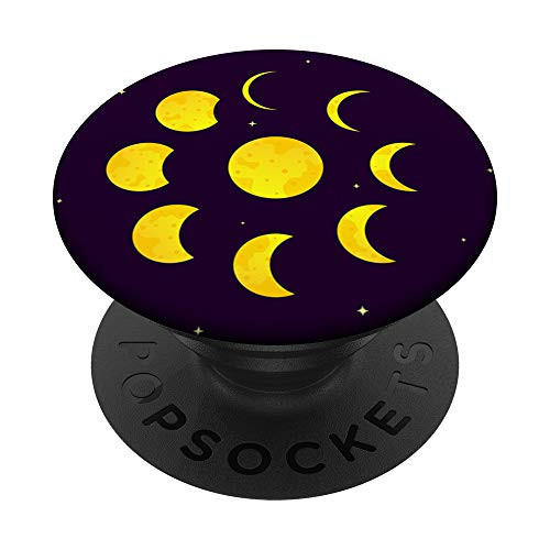 Beautiful Eclipse Solar Moon Night Crescent Sky Astronomy PopSockets PopGrip Swappable Grip for Phones  and  Tablets