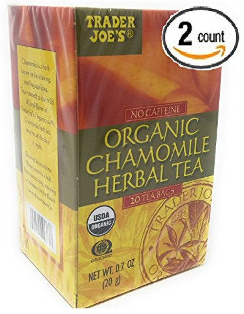 Trader Joe's No Caffeine Organic Chamomile Herbal Tea 20 Tea Bags (Pack of 2) Trader Joe's No Caffeine Organic Chamomile Herbal Tea 20 Tea Bags (Pack of 2)