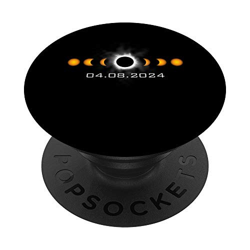 Total Solar Eclipse April 8 2024 Sun Moon PopSockets PopGrip Swappable Grip for Phones  and  Tablets