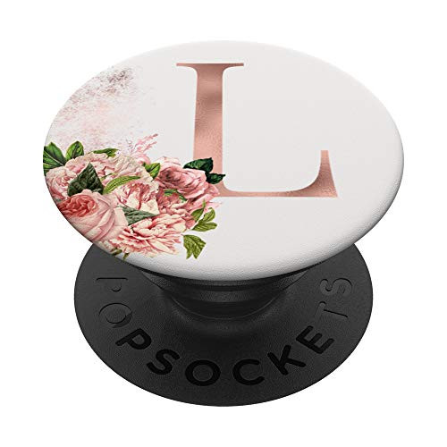 Rose Blush Floral Monogram Initial Letter L Pink Flowers PopSockets PopGrip Swappable Grip for Phones and Tablets Rose Blush Floral Monogram Initial Letter L Pink Flowers PopSockets PopGrip Swappable Grip for Phones and Tablets
