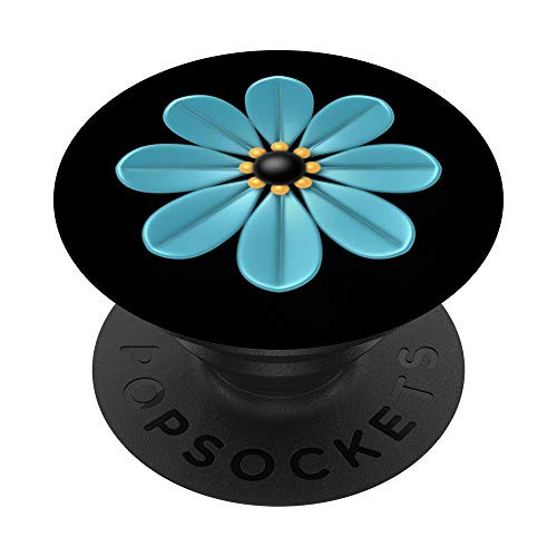 Turquoise Blue Flower Simple Cute PopSockets Grip and Stand for Phones and Tablets