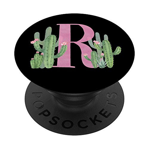 Cactus Cacti Pink Black Watercolor Monogram Initial Letter R PopSockets PopGrip Swappable Grip for Phones and Tablets Cactus Cacti Pink Black Watercolor Monogram Initial Letter R PopSockets PopGrip Swappable Grip for Phones and Tablets