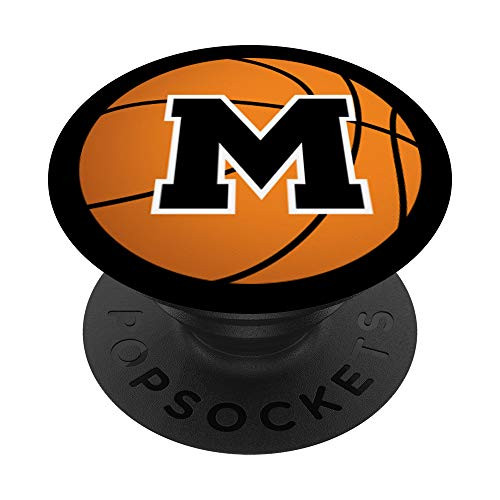 Basketball Pop Socket - Basketball Popsocket - Letter M PopSockets PopGrip Swappable Grip for Phones  and  Tablets