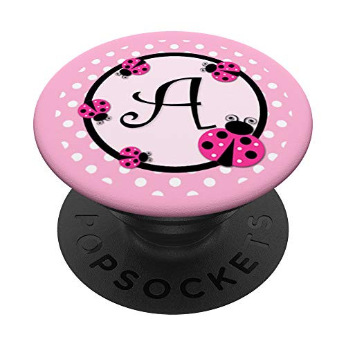 Ladybug Pop Socket - Lady Bug Popsocket - Letter A PopSockets PopGrip Swappable Grip for Phones  and  Tablets
