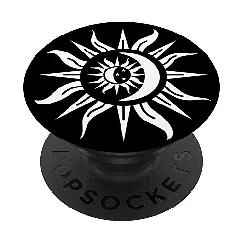 Cute Galaxy Sun Moon Star System Solar Eclipse Gift PopSockets Grip and Stand for Phones and Tablets