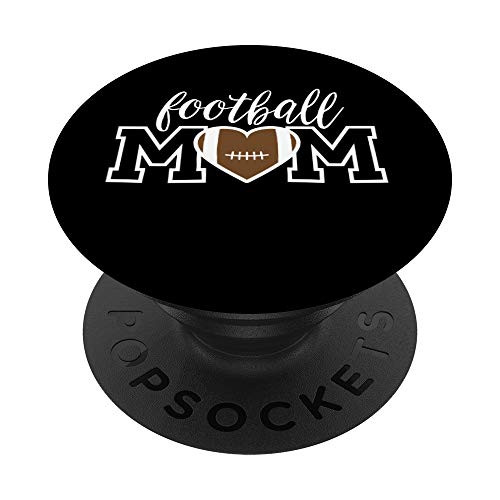 Football Heart Mom - Your Biggest Fan PopSockets PopGrip Swappable Grip for Phones  and  Tablets