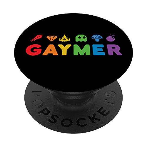 Gaymer Funny LGBTQ Pride Rainbow Gay Video Game Lover Gamer PopSockets PopGrip Swappable Grip for Phones and Tablets Gaymer Funny LGBTQ Pride Rainbow Gay Video Game Lover Gamer PopSockets PopGrip Swappable Grip for Phones and Tablets