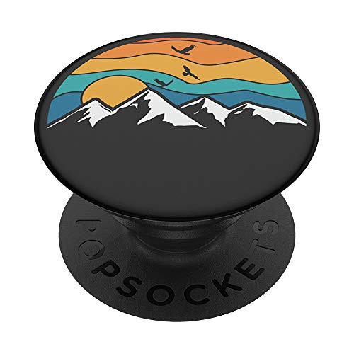 Mountain High - Mountain sunset scene PopSockets PopGrip Swappable Grip for Phones  and  Tablets