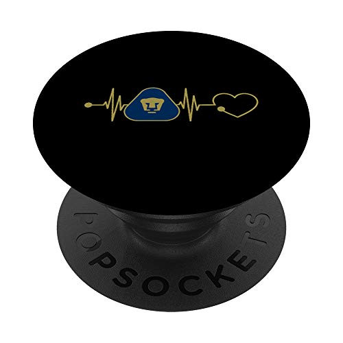 FC Pumas UNAM Mexican Soccer Team Heartbeat Family Gifts PopSockets PopGrip Swappable Grip for Phones  and  Tablets
