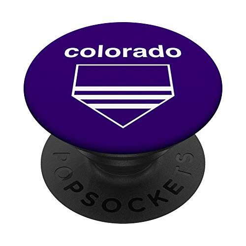 Colorado Baseball Simple Minimal Home Plate Streetwear PopSockets Grip and Stand for Phones and Tablets