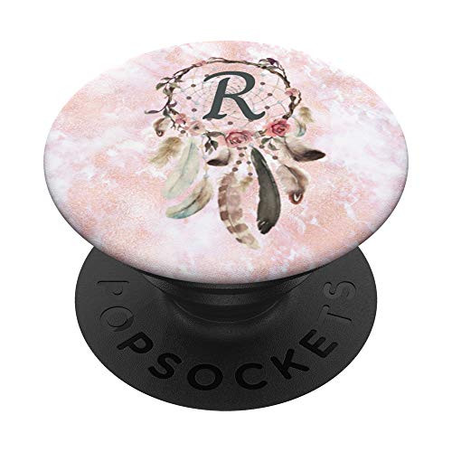 Monogram Letter R Dream Catcher PopSockets Grip and Stand for Phones and Tablets