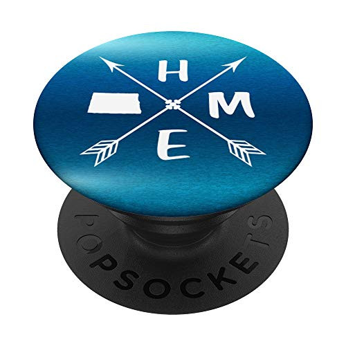 North Dakota ND Home State Crossed Arrows Blue PopSockets Grip and Stand for Phones and Tablets