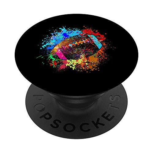 American Football Colorful Ball Splash Design PopSockets PopGrip Swappable Grip for Phones  and  Tablets
