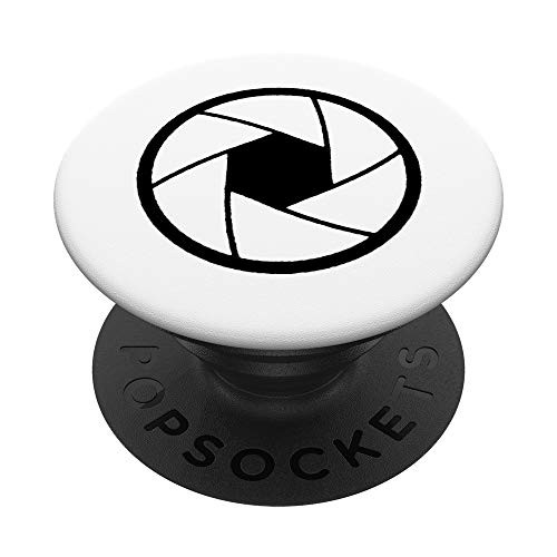Minimalist Camera Shutter Simple Vintage Graphic PopSockets Grip and Stand for Phones and Tablets