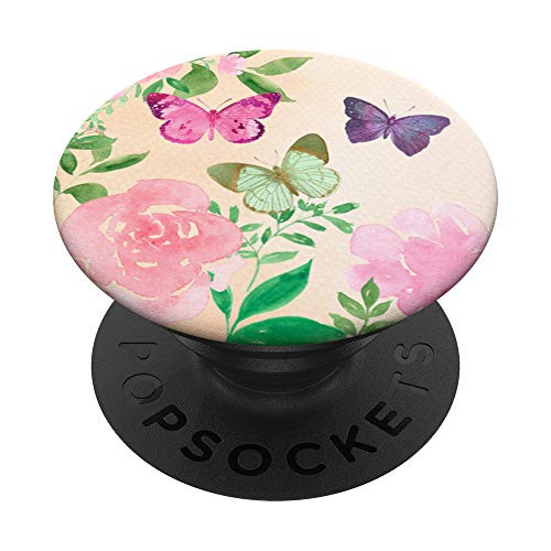 Floral Butterfly Garden PopSockets PopGrip Swappable Grip for Phones  and  Tablets