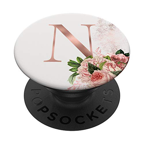 Rose Blush Floral Monogram Initial Letter N Pink Flowers PopSockets PopGrip Swappable Grip for Phones and Tablets Rose Blush Floral Monogram Initial Letter N Pink Flowers PopSockets PopGrip Swappable Grip for Phones and Tablets