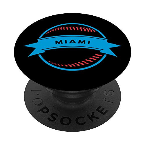 Retro Miami Baseball MIA Home Game PopSockets Grip and Stand for Phones and Tablets