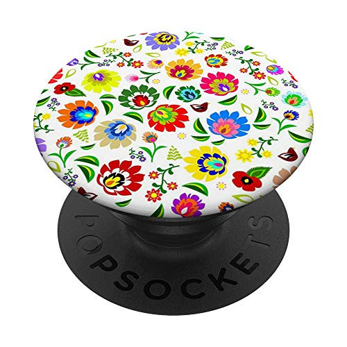 Floral Pattern Pop Mount Socket Botanical Garden Flower PopSockets PopGrip Swappable Grip for Phones  and  Tablets