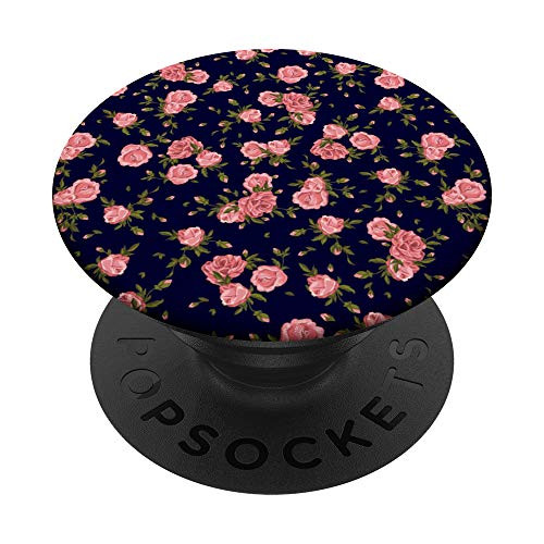 Pink Roses Flowers Bouquet Floral Pattern Botanical Garden PopSockets Grip and Stand for Phones and Tablets