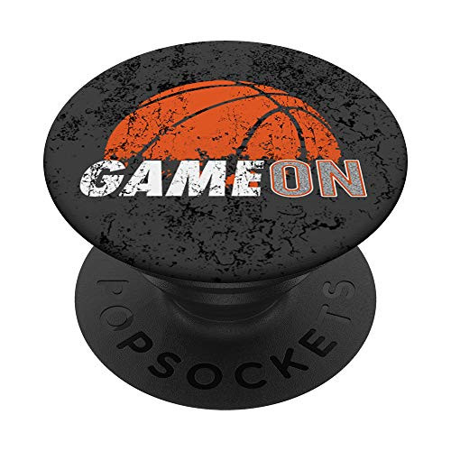 Cool Distressed Game On Basketball Gift Design PopSockets PopGrip Swappable Grip for Phones  and  Tablets