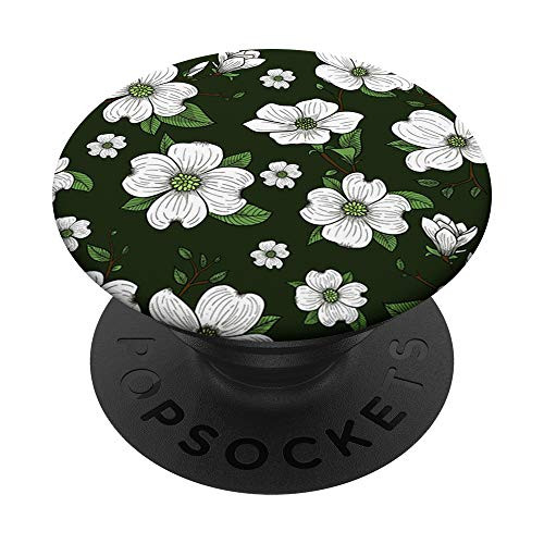White Flowers on BLack Floral Garden Flower Pattern Cute PopSockets Grip and Stand for Phones and Tablets White Flowers on BLack Floral Garden Flower Pattern Cute PopSockets Grip and Stand for Phones and Tablets