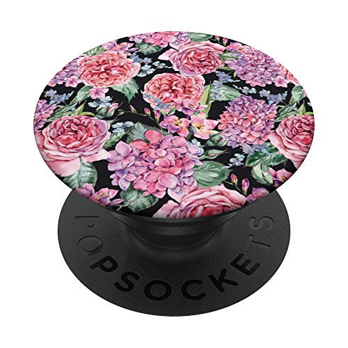 Hydrangea Freesia Roses  and  Garden Flowers PopSockets PopGrip Swappable Grip for Phones  and  Tablets