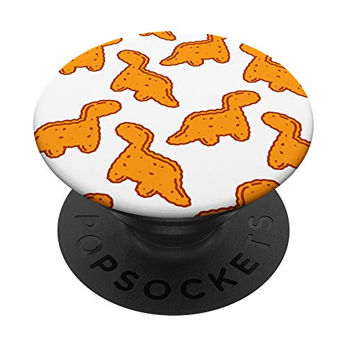 Cute Dino T-Rex Chicken Nugget Pattern Funny Tyrannosaurus PopSockets PopGrip Swappable Grip for Phones  and  Tablets