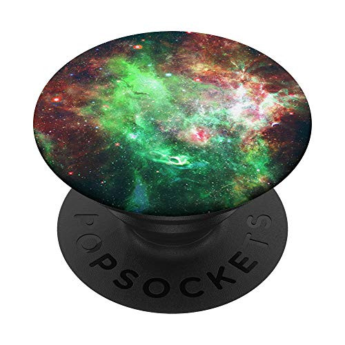 Space Galaxy Stars Green Nebula PopSockets PopGrip Swappable Grip for Phones  and  Tablets