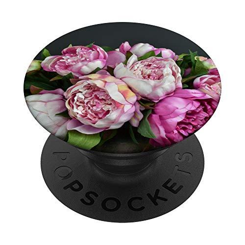 Pink Peony Flower Peonies Floral Garden Botanical Gift PopSockets Grip and Stand for Phones and Tablets