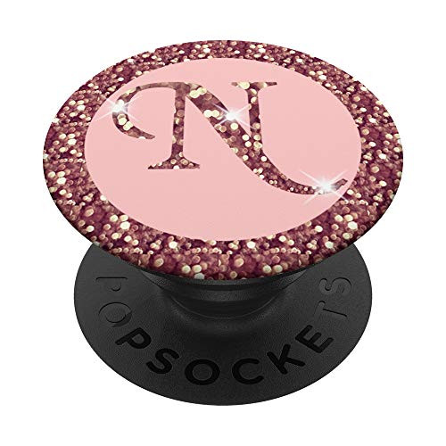 Initial Letter Alphabet N Monogram PopSockets PopGrip Swappable Grip for Phones  and  Tablets