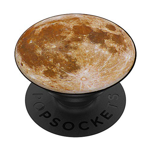 Orange Full Moon Star Solar System Eclipse PopSockets Grip and Stand for Phones and Tablets