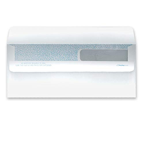 Ready-Seal Double Window Security Tinted Check Envelopes Compatible for QuickBooks Checks ETC_ 100 Per Pack
