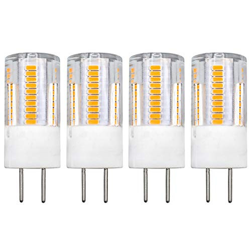 GY6_35 LED Bulb 12V 2W G6_35GY6_35 Base Bi-Pin T4 JC Type 20W Halogen Light Bulb Equivalent Warm White 3000K Not Dimmable Lamp 4 Pack