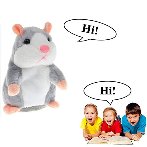 Talking Hamster Repeats What You Say Plush Interactive Toys Educational Talking Toy Repeating Hamster Toy Electronic Pet Mouse Buddy Toys for Kids Boys and Girls