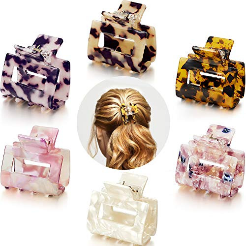 6 Pieces Claw Clips Tortoise Hair Claw Acetate Hair Clip Tortoise Shell French Design Celluloid Hair Clamps Non Slip Jaw Clips Barrette Hair Accessories for Women Girls Classic Pattern 6 Pieces Claw Clips Tortoise Hair Claw Acetate Hair Clip Tortoise Shell French Design Celluloid Hair Clamps Non Slip Jaw Clips Barrette Hair Accessories for Women Girls Classic Pattern