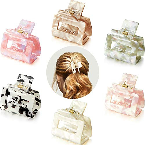 6 Pieces Claw Clips Tortoise Hair Claw Acetate Hair Clip Tortoise Shell French Design Celluloid Hair Clamps Non Slip Jaw Clips Barrette Hair Accessories for Women Girls Retro Pattern 6 Pieces Claw Clips Tortoise Hair Claw Acetate Hair Clip Tortoise Shell French Design Celluloid Hair Clamps Non Slip Jaw Clips Barrette Hair Accessories for Women Girls Retro Pattern