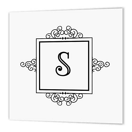 3dRose ht-154342-2 Initial Letter S Personal Monogrammed Fancy Black and White Typography Iron on Heat Transfer for White Material 6 by 6-Inch 3dRose ht-154342-2 Initial Letter S Personal Monogrammed Fancy Black and White Typography Iron on Heat Transfer for White Material 6 by 6-Inch