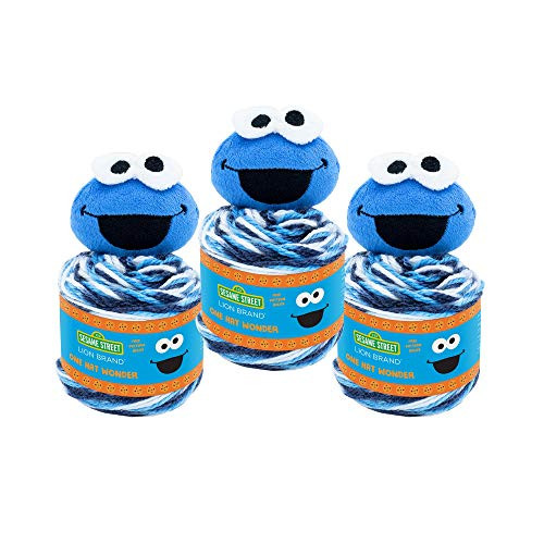 Lion Brand Sesame Street One Hat Wonder Yarn Cookie Monster