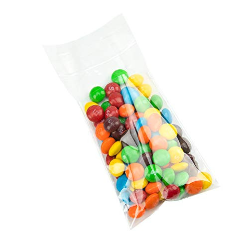 Bag Tek Clear Plastic Lip and Tape Bag - Self Sealing - 5 x 3 - 100 count box - Restaurantware